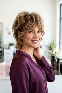Messy Shag Bob with Fringe Bangs