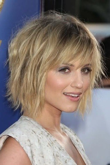 Messy Shag Bob with Side-Swept Bangs