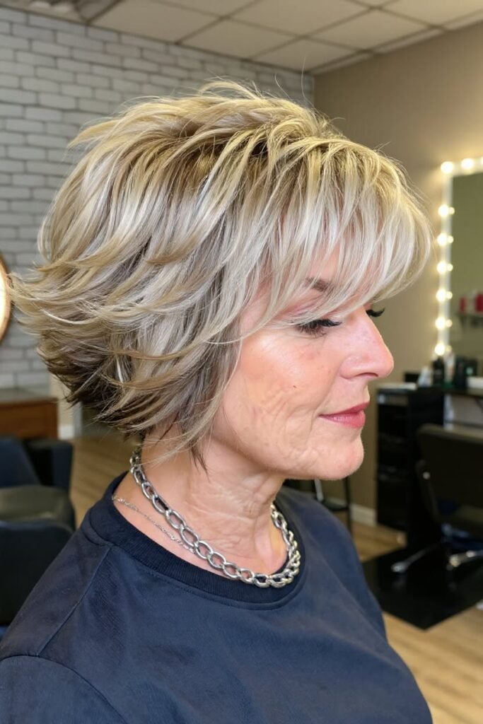 Messy Textured Layered Bob