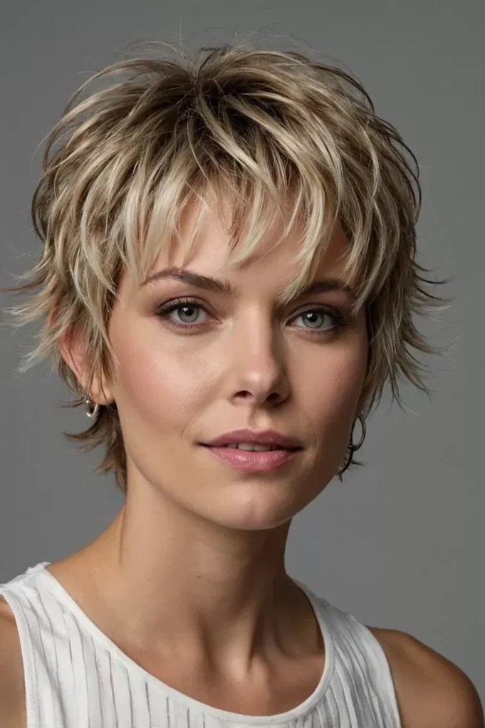 Messy Textured Pixie Cut