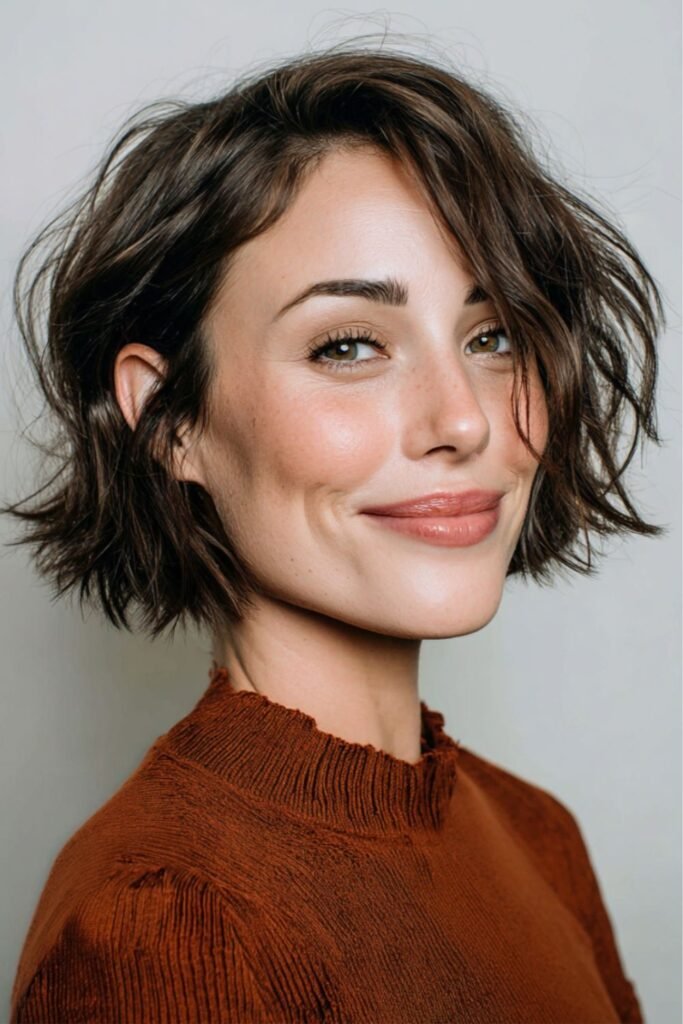 Messy Textured Shaggy Bob
