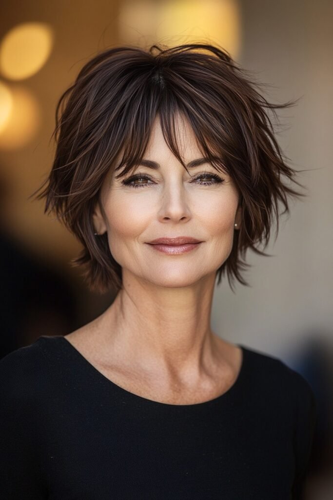 Messy Tousled Bob with Soft Layers