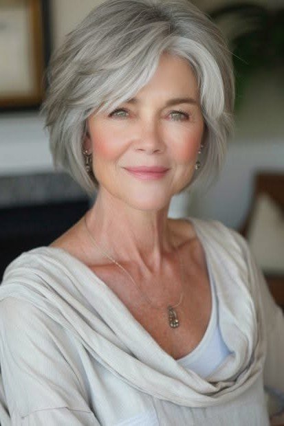 Modern Side-Parted Bob with Soft Layers