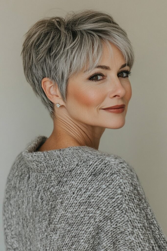  Piecey Ash Blonde Pixie Cut