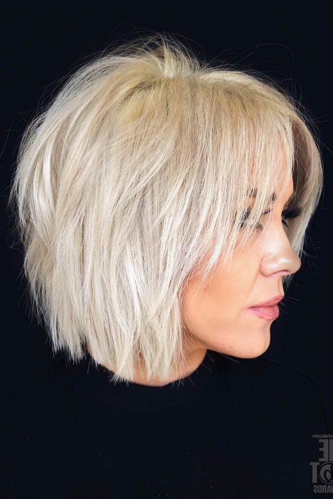 Piecey Blonde Bob with Soft Face-Framing Layers