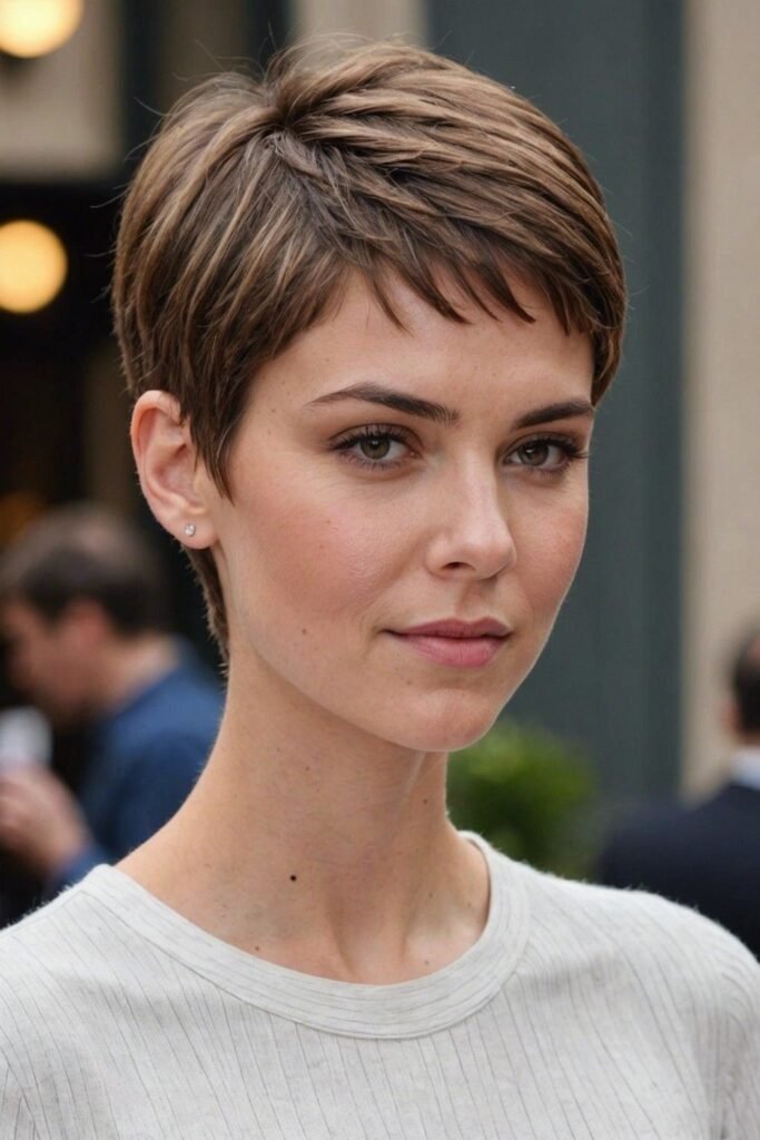Piecey Layered Pixie Cut