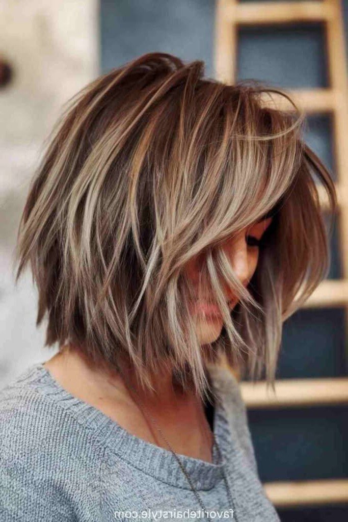 Piecey Textured Bob with Dimensional Highlights