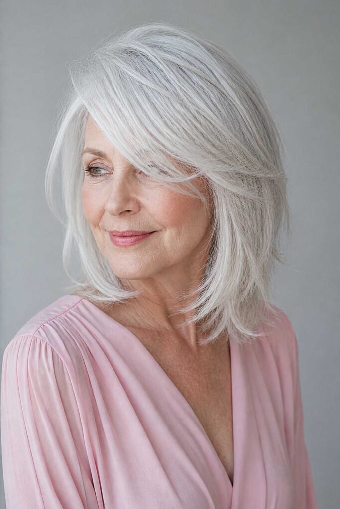 Polished Layered Cut with Deep Side Part