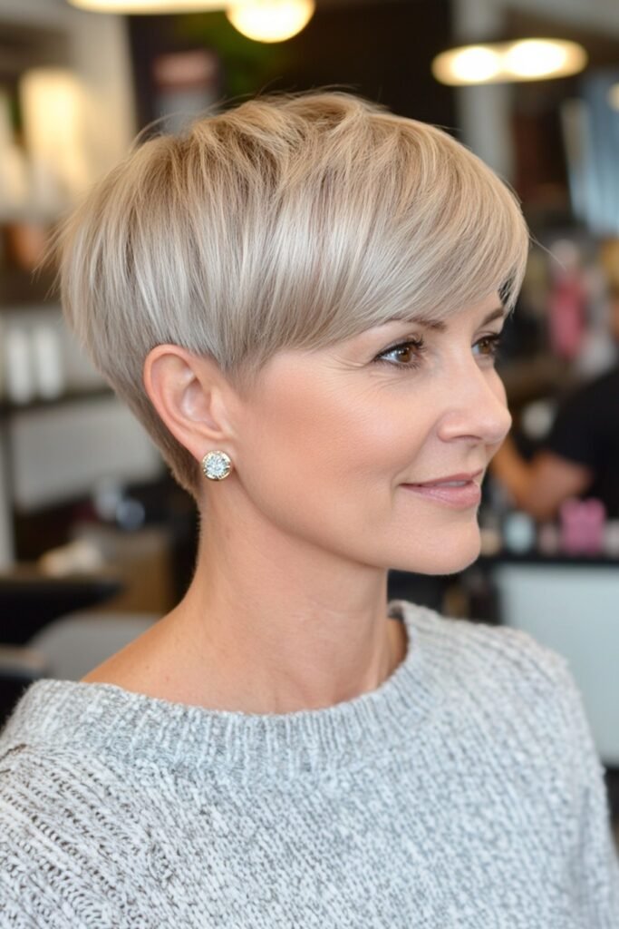 Polished Rounded Pixie Cut