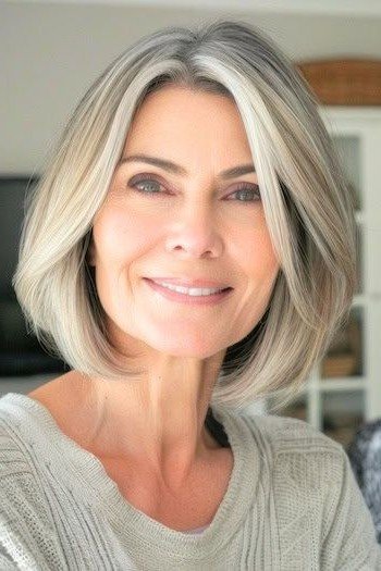 Polished Straight Bob with Face-Framing Layers