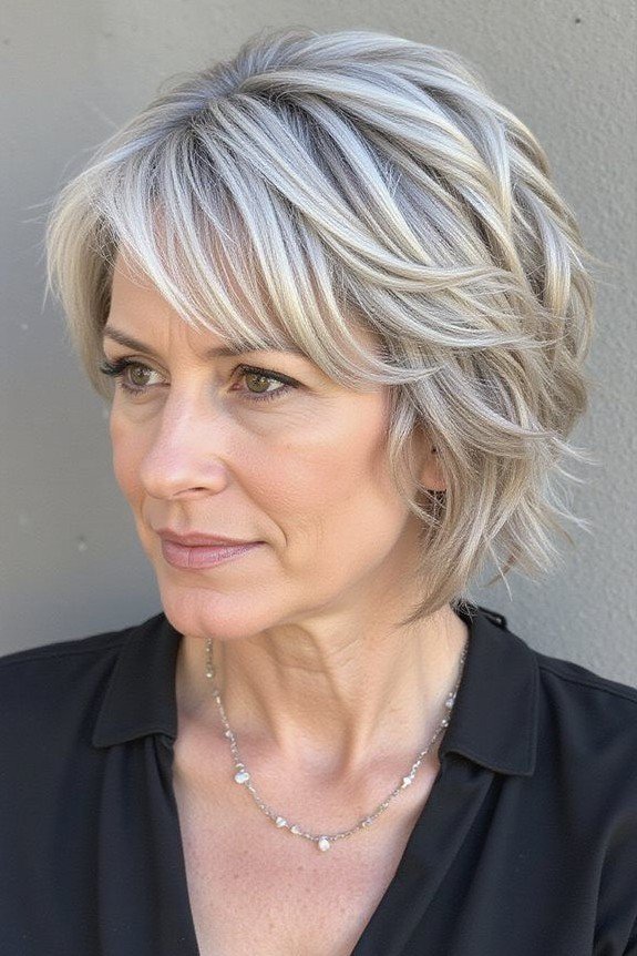 Shaggy Layered Bob with Feathered Bangs