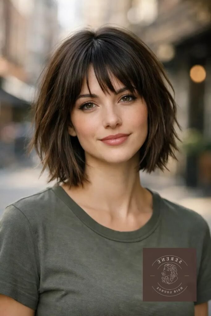 Layered Bob with Soft Bangs