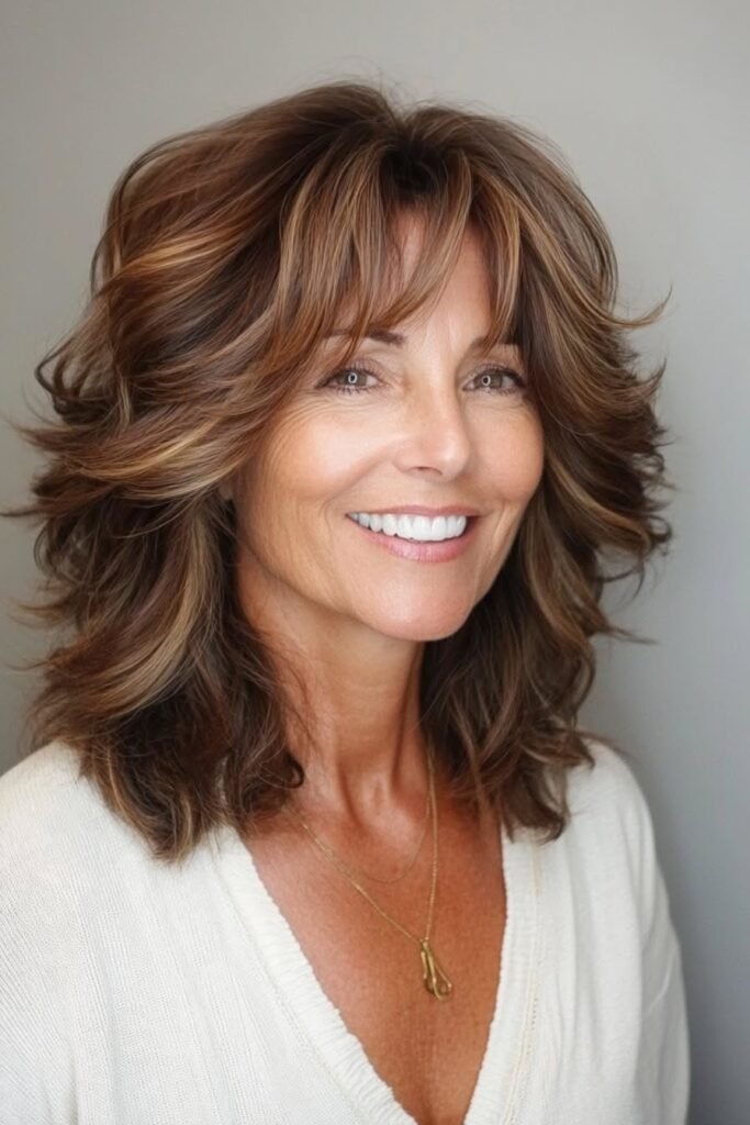 Shaggy Layered Cut with Curtain Bangs