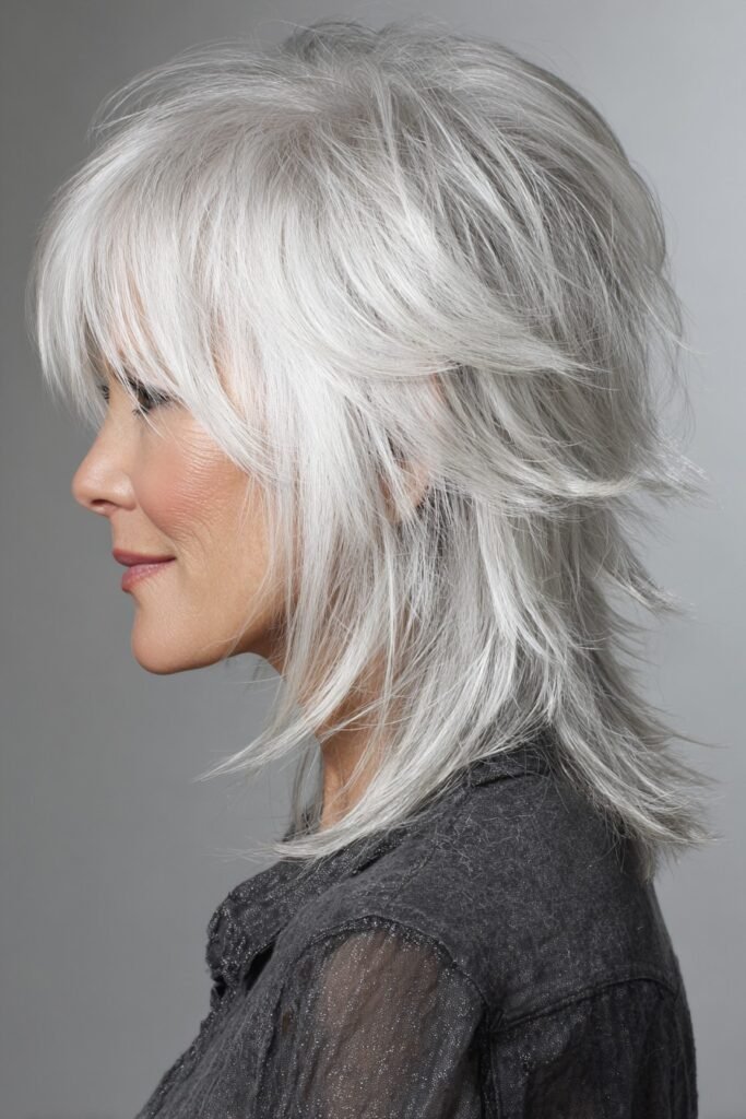 Shaggy Layered Cut with Wispy Bangs