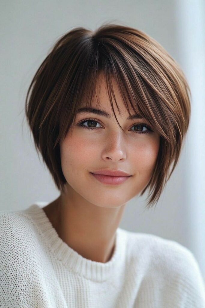 Sharp Precision Bob with Subtle Layering