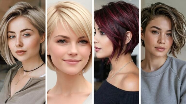 20 Beautiful Short Bob Hairstyles for Thin Fine Hair with a Round Face That Slim and Flatter