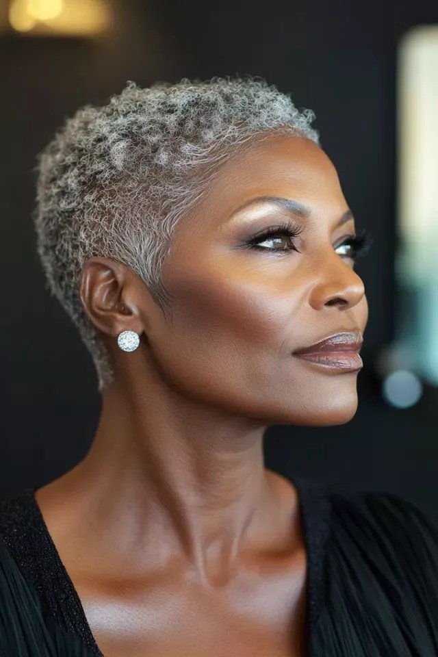 Short Coily Pixie Cut