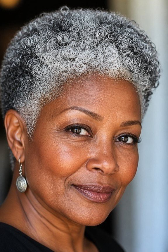 Short Curly Cropped Cut