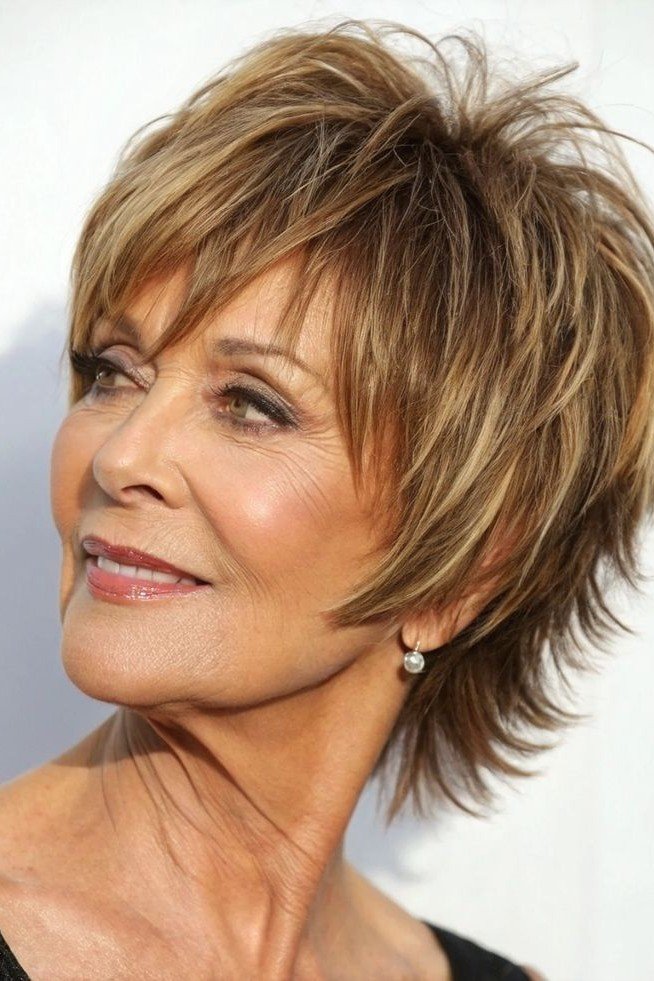 Short Layered Bob with Feathered Ends