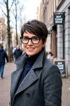 Short Layered Bob with Side-Swept Bangs