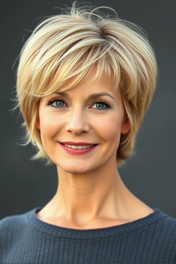 Short Layered Pixie Cut