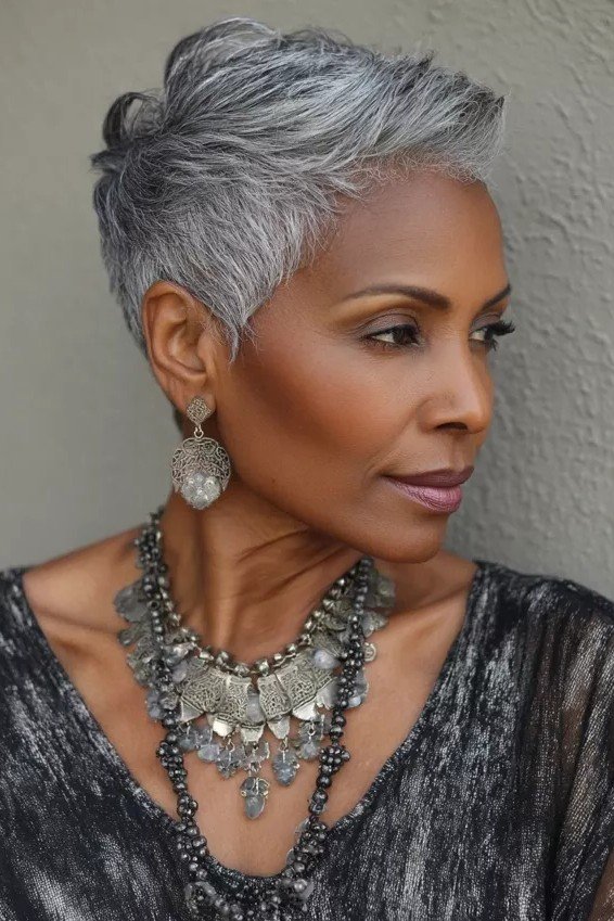 Short Layered Pixie Cut