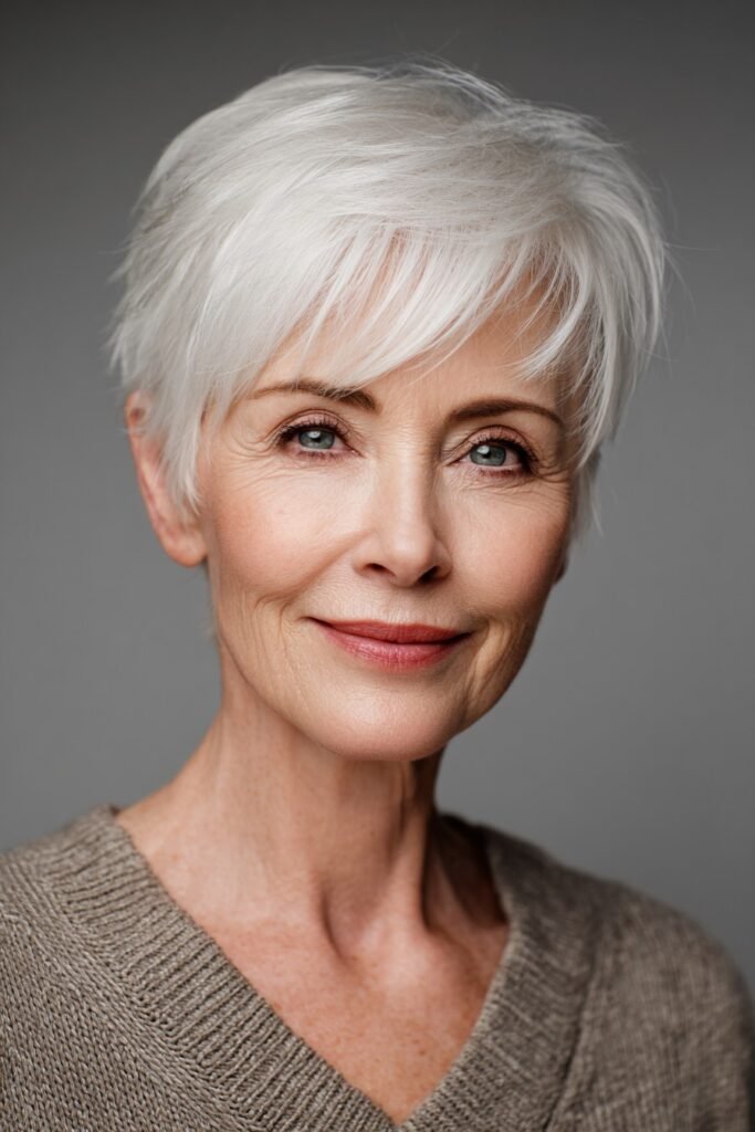 Short Layered Pixie with Soft Texture