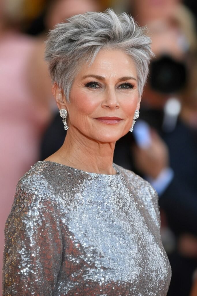 Short Pixie with Voluminous Textured Crown