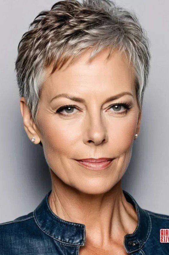 Short Spiky Pixie Cut with Tapered Sides