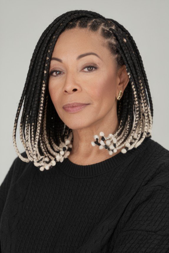 Shoulder-Length Braided Bob with Gradient Tips