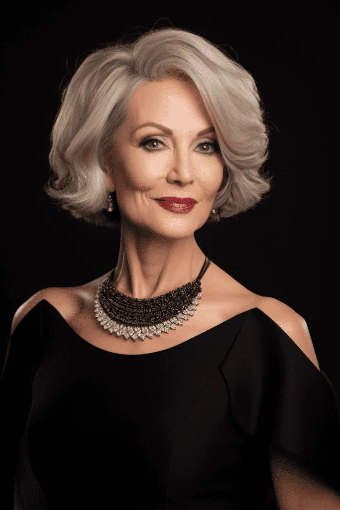Side-Parted Bob with Soft Waves