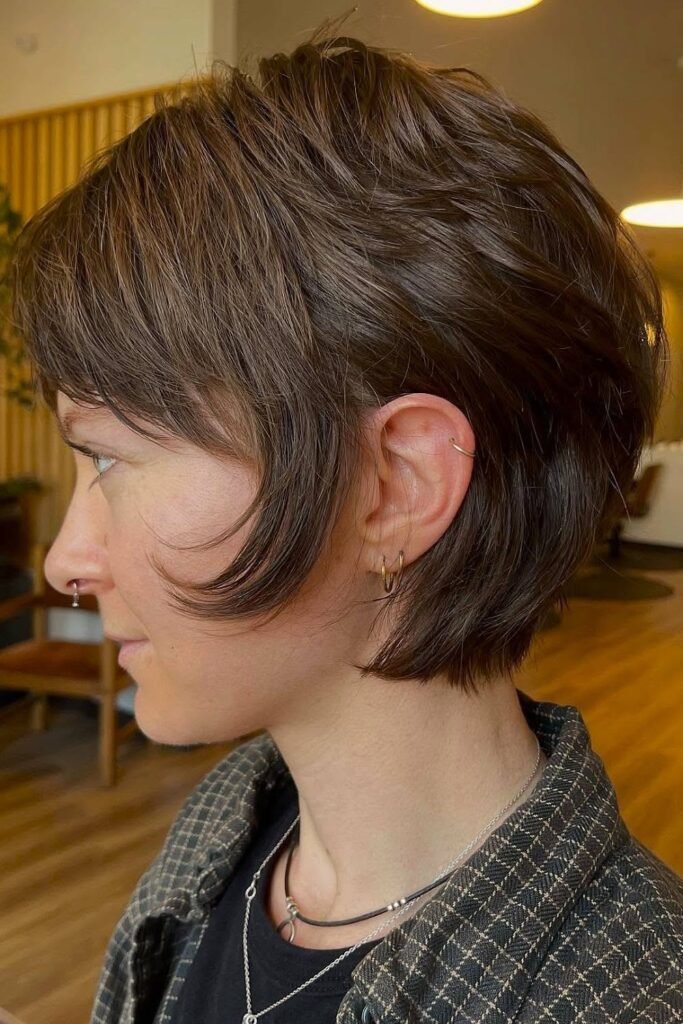 Side-Profile Layered Bob with Texturized Ends