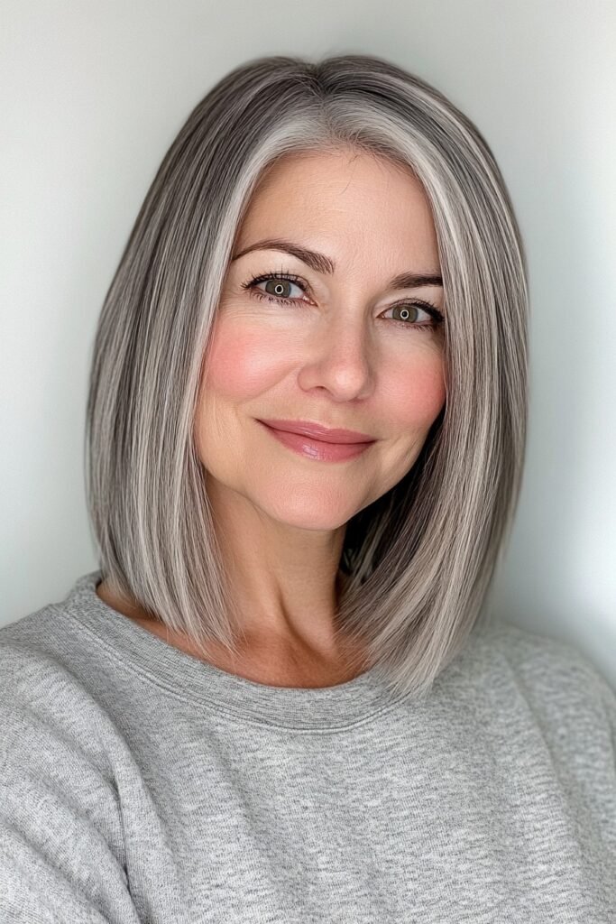 Sleek Mid-Length Cut with Subtle Layers