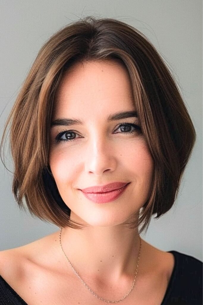 Sleek Mid-Length Layered Bob
