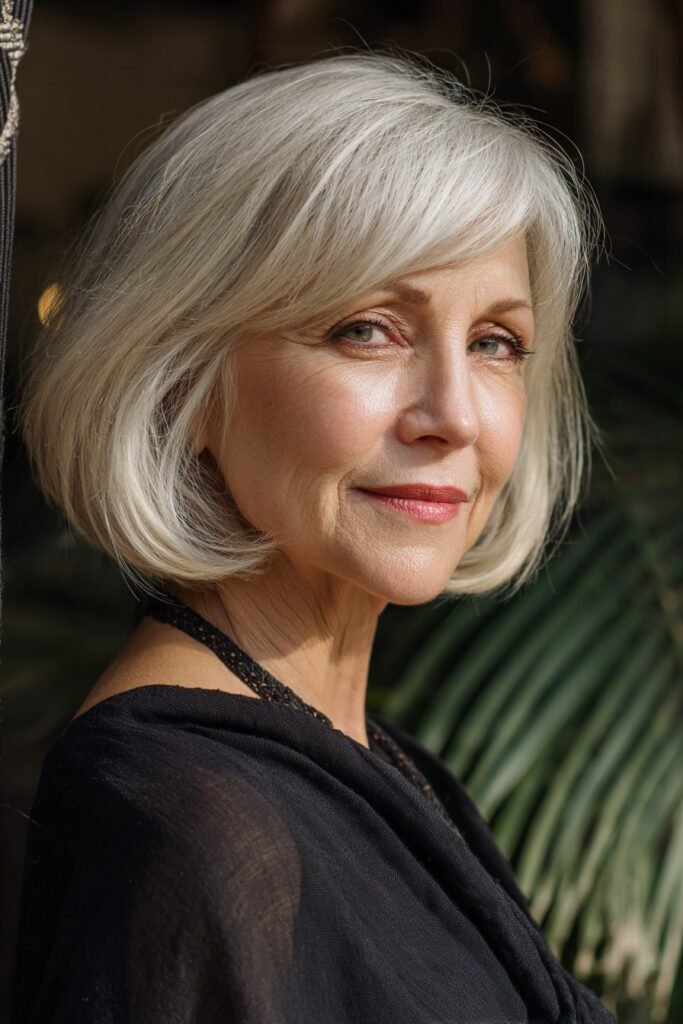 Sleek Rounded Bob with Subtle Layers