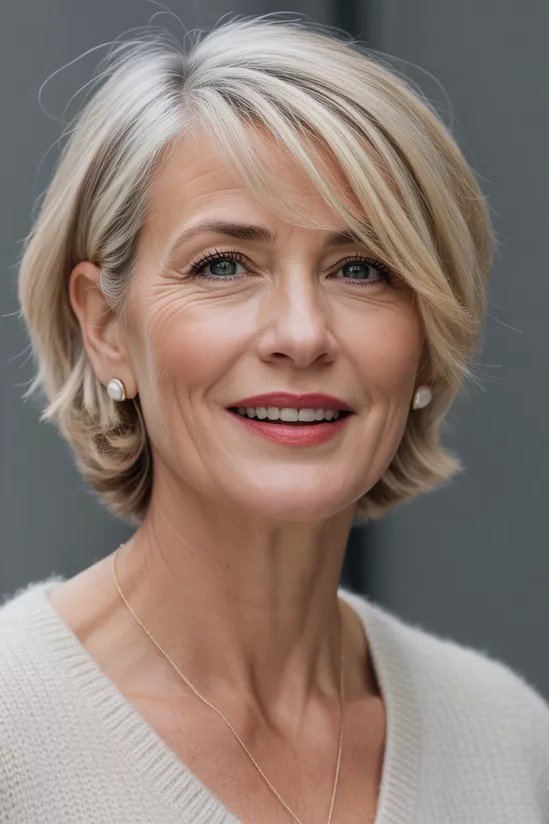 Sleek Side-Parted Bob with Subtle Layers