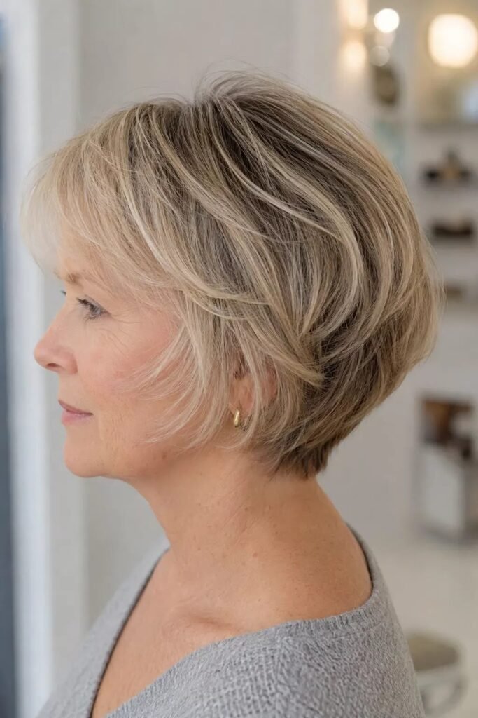 Sleek Side-Parted Layered Bob