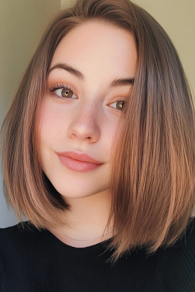 Sleek Straight Chestnut Brown Bob