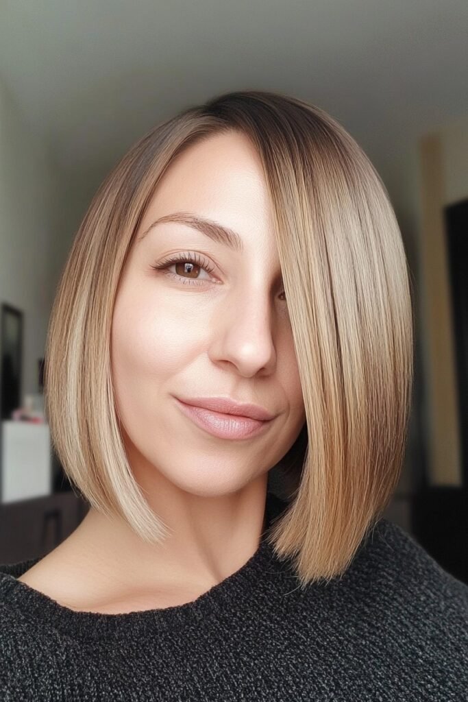 Sleek Straight Two-Toned Bob