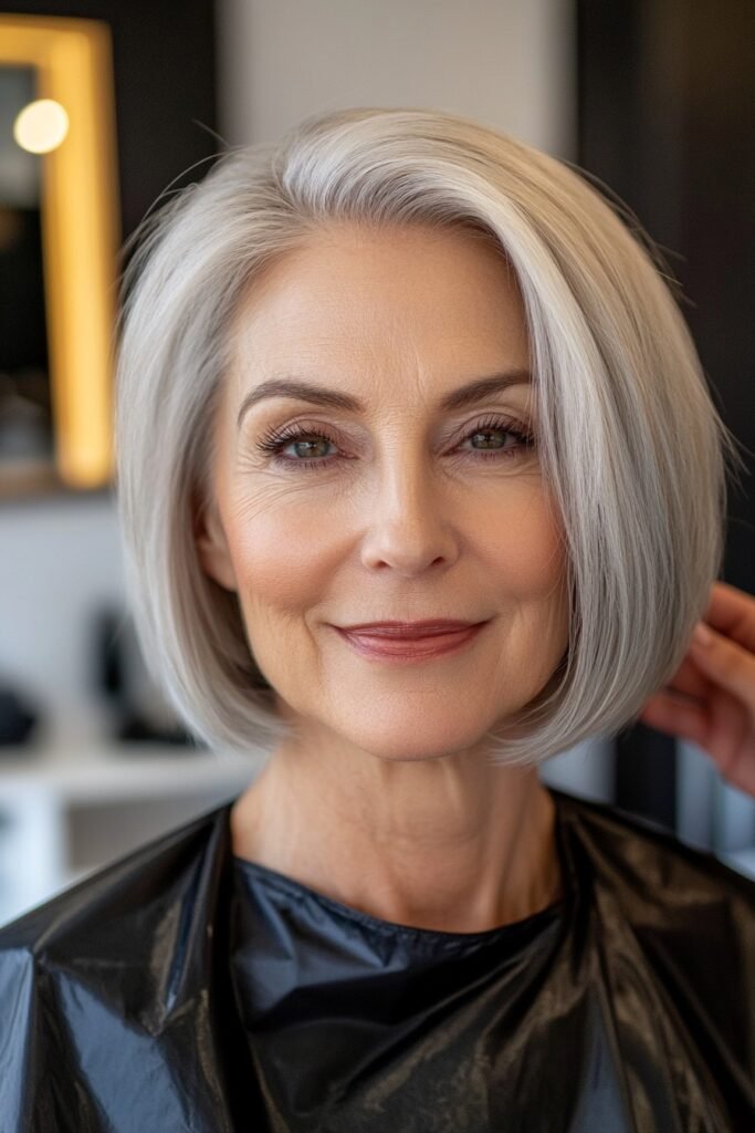 Sleek Tapered Bob with Subtle Volume