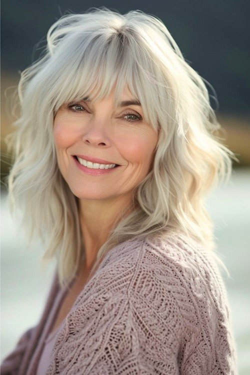 Soft Layered Cut with Feathered Bangs