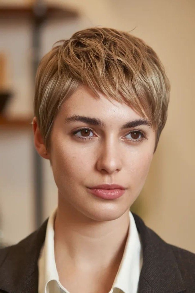  Soft Layered Pixie Cut