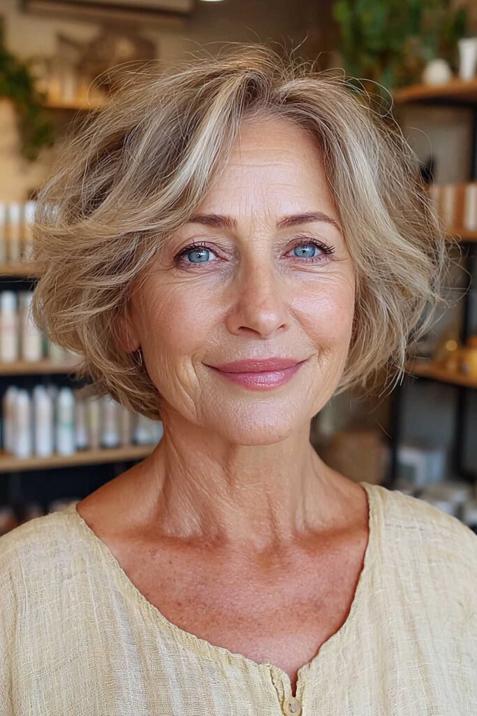 Soft Layered Wavy Bob