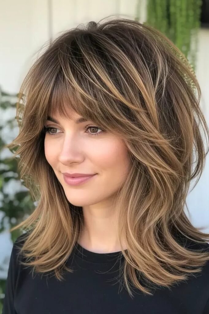 Soft Shag with Curtain Bangs