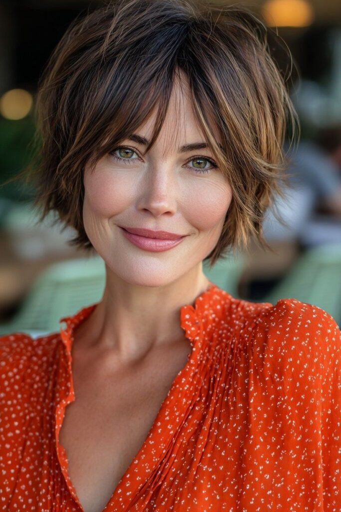Soft Wavy Bob with Curtain Bangs