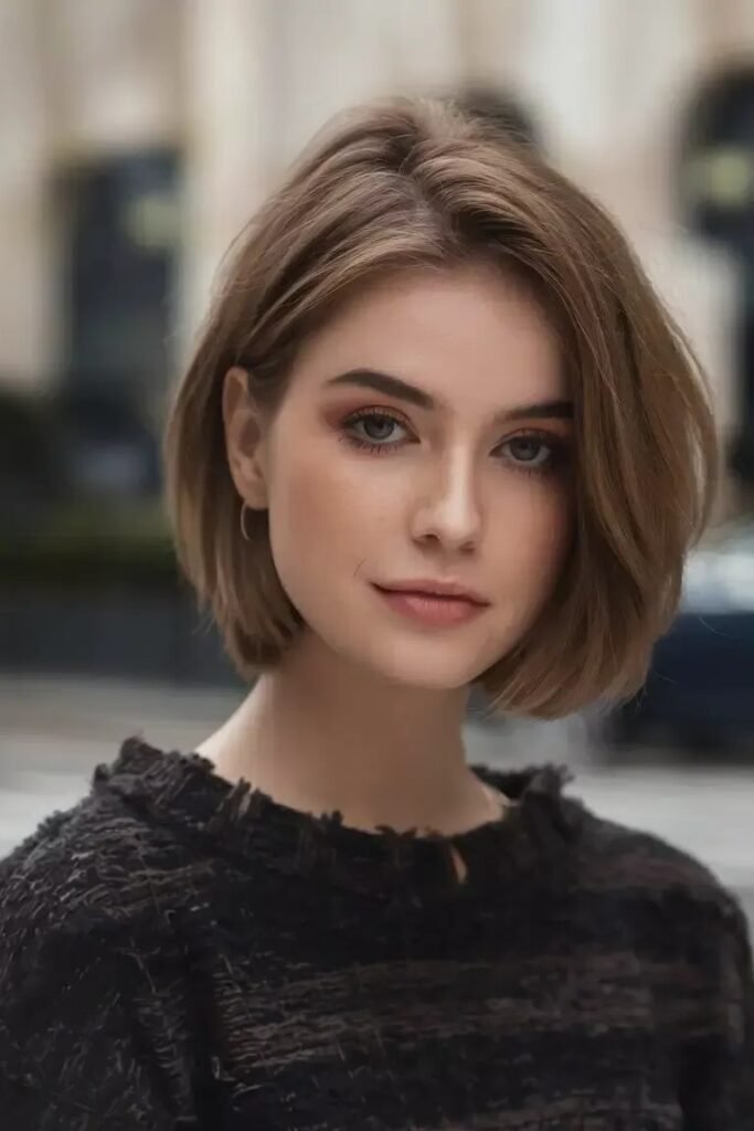 Sophisticated Side-Parted Bob