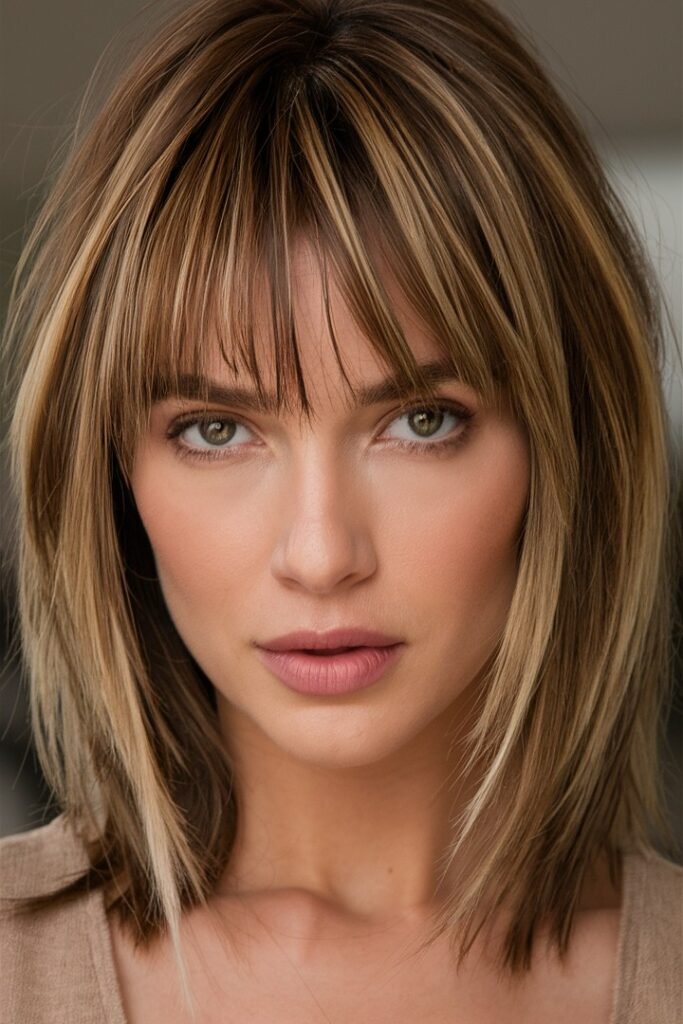 Sophisticated Straight Bob with Tapered Bangs
