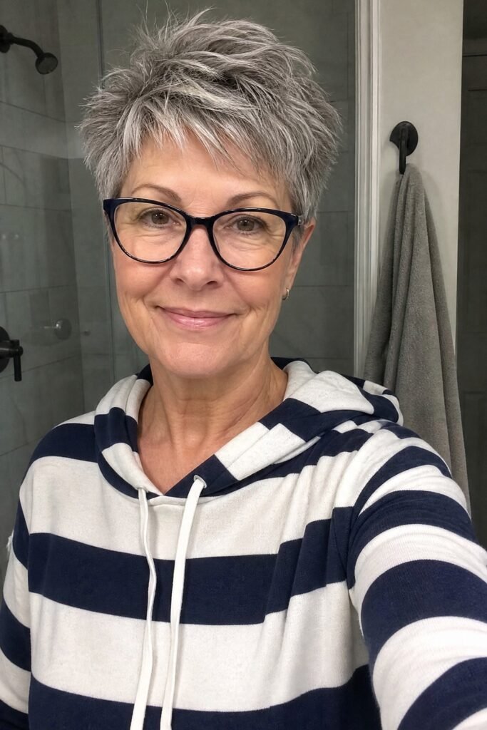 Spiky Pixie with Textured Crown