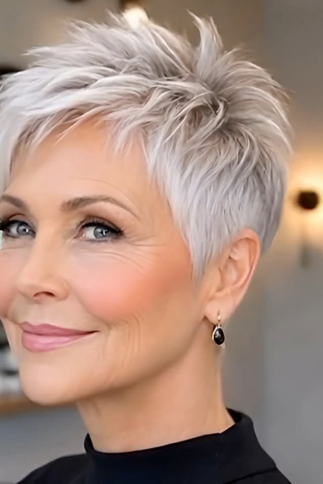 Spiky Textured Pixie with Tapered Sides (Alternate)