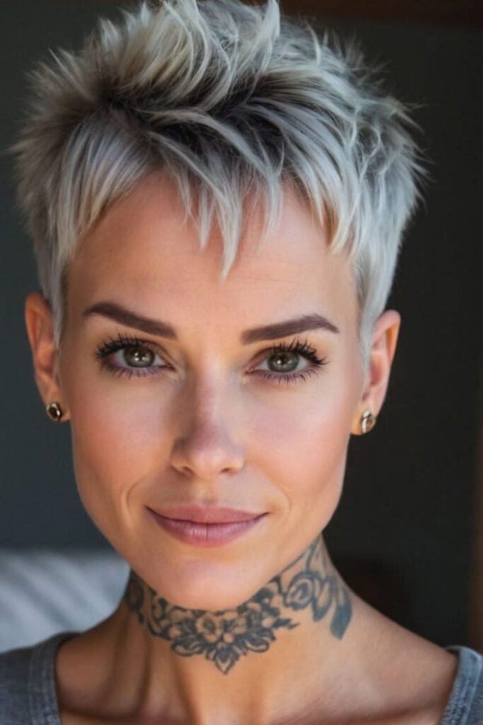 Spiky Textured Pixie with Undercut